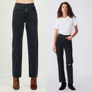 Slvrlake London Straight Black Jeans Long Gone Wash Size 25